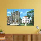 New Haven, CTExterior Uitzicht of St. Mary's Canvas Afdruk (Insitu (Woonkamer))