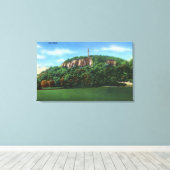 New Haven, CTView of East Rock Canvas Afdruk (Insitu (Houten vloer))