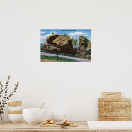 New Haven, CTWest Rock Park Uitzicht van rechters Poster (Keuken)