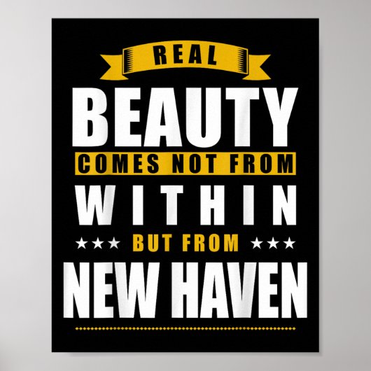 New Haven - Grappig D Stad Geschenk Poster (Voorkant)