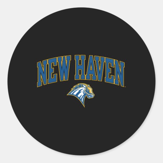 New Haven laders Arch over Ronde Sticker (Voorkant)