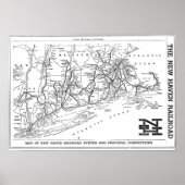 New Haven Railroad 1956 Map Poster (Voorkant)