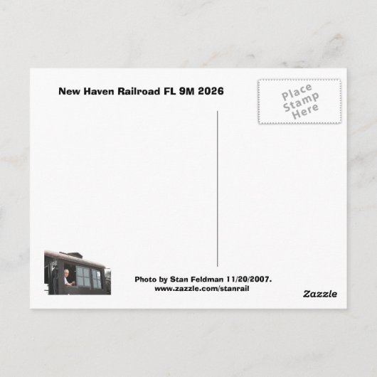 New Haven Railroad ( C- DOT ) FL 9M 2026 Briefkaart (Achterkant)