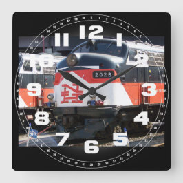 New Haven Railroad, C-DOT FL 9M 2026 Wall Clock Vierkante Klok