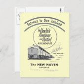 New Haven Railroad-Gateway to New England 1950 Briefkaart (Voorkant / Achterkant)
