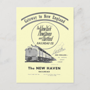 New Haven Railroad-Gateway to New England 1950 Briefkaart