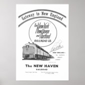 New Haven Railroad-Gateway to New England 1950 Poster (Voorkant)