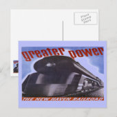New Haven Railroad Groter Power 1938 Briefkaart (Voorkant / Achterkant)