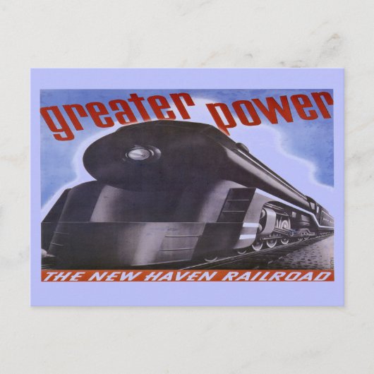 New Haven Railroad Groter Power 1938 Briefkaart (Voorkant)