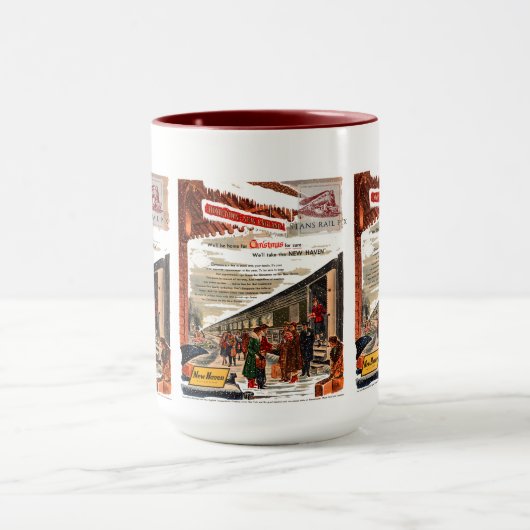 New Haven Railroad Kerstmis 1947 Mok (Midden)