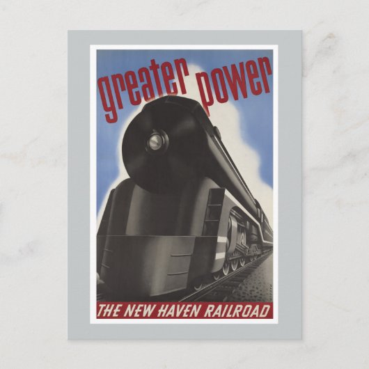 New Haven Railroad Train Briefkaart (Voorkant)