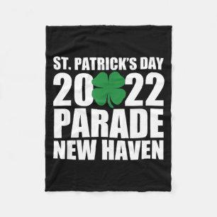 New Haven St. Patrick's Day Parade 2022 Klaver I Fleece Deken