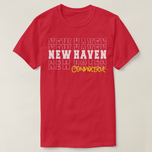 New Haven stad Connecticut New Haven CT T-shirt (Design voorkant)