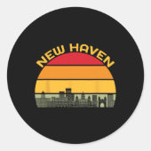 New Haven Zza Catal Of The World Connecticut Azza  Ronde Sticker (Voorkant)