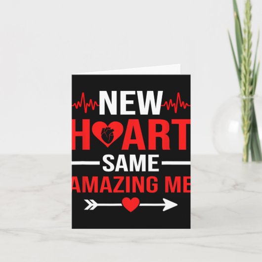 New Heart Same Amazing Me Heart Transplant Survivo Kaart (Voorkant)
