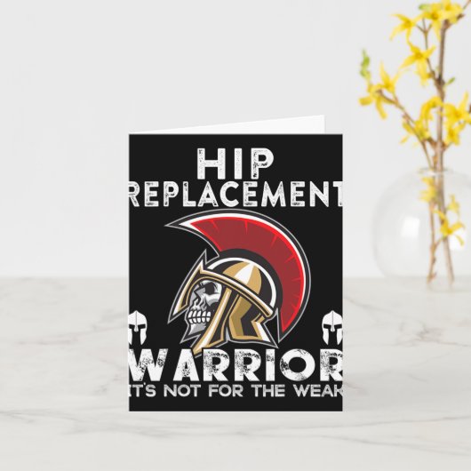 New Hip Replacement Men Women Warrior Awareness Gi Kaart (Gele Bloem)