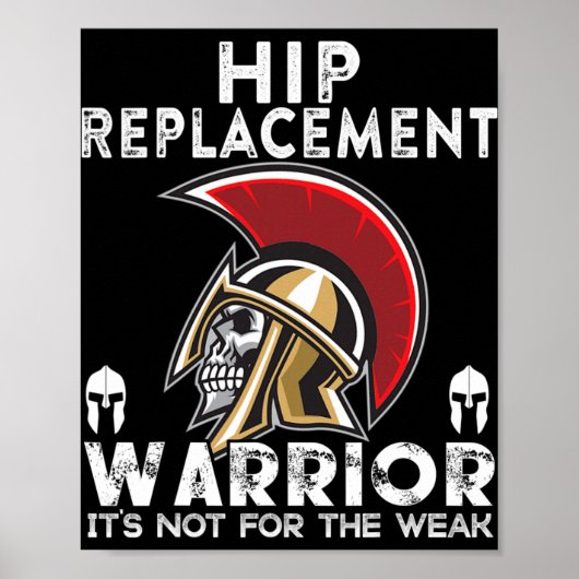 New Hip Replacement Men Women Warrior Awareness Gi Poster (Voorkant)