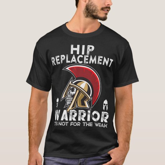New Hip Replacement Men Women Warrior Awareness Gi T-shirt (Voorkant)
