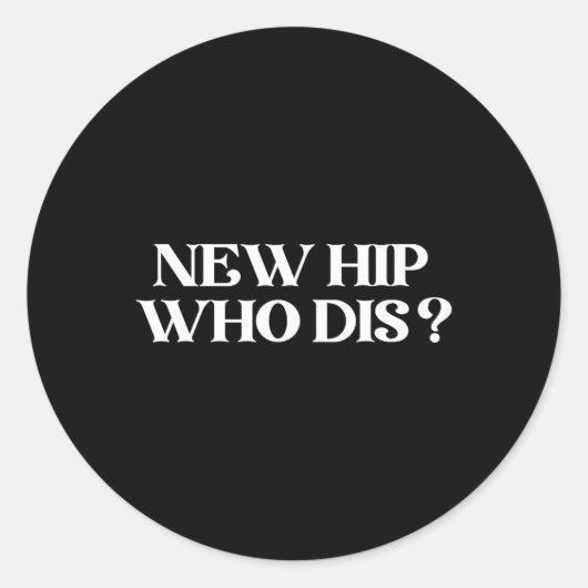New Hip Who Dis Black Modern Clic V-neck Ronde Sticker (Voorkant)