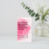 New Hire | Waterverf Textuur Visitekaartje (Staand voorkant)