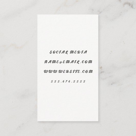 New Hire | Waterverf Textuur Visitekaartje (Achterkant)