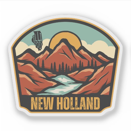 New Holland, Illinois Sticker (Voorkant)