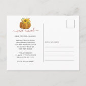 New Home Address Floral Pumpkins Sunflower Moving Aankondigingskaart (Achterkant)