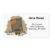 New Home Address Mining Cave Etiket (Voorkant)