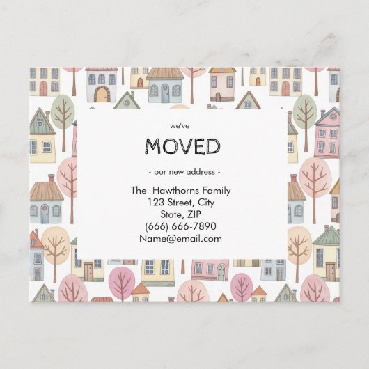 New Home Address We've Moved Announcement Custom Briefkaart (Voorkant)