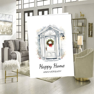 New Home Anniversary Card | Real Estate Agent Kaart