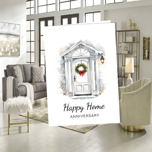 New Home Anniversary Card | Real Estate Agent Kaart