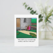 New Home Annoucement Briefkaart Castle Security Co (Staand voorkant)