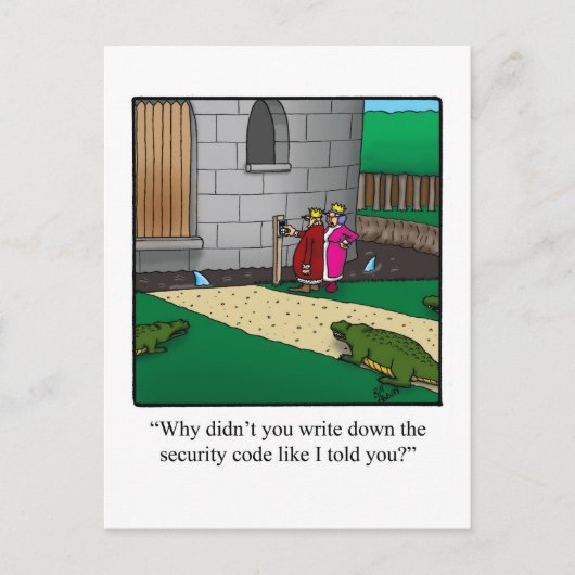 New Home Annoucement Briefkaart Castle Security Co (Voorkant)