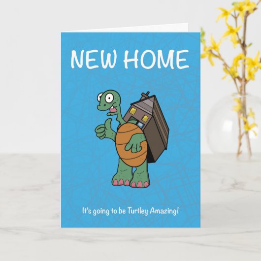 New home celebration kaart (Gele Bloem)