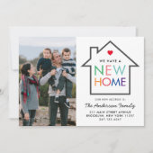 New Home Change of Address House Photo Moving Aankondiging (Voorkant)