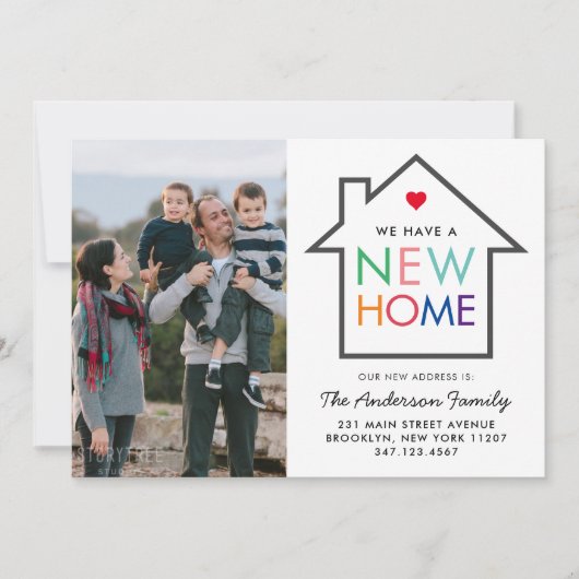 New Home Change of Address House Photo Moving Aankondiging (Voorkant)