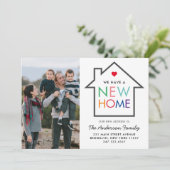 New Home Change of Address House Photo Moving Aankondiging (Staand voorkant)