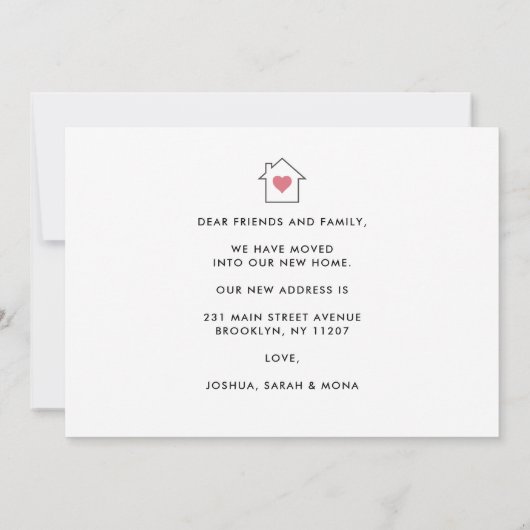 New Home Change of Address House Photo Moving Aankondiging (Achterkant)