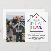 New Home Change of Address House Photo Moving Aankondiging (Voorkant / Achterkant)