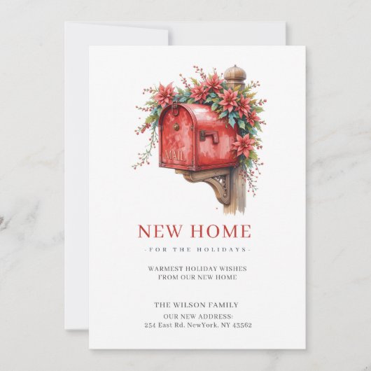 New Home Christmas Mail New Address Moving  Feestdagenkaart (Voorkant)