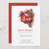 New Home Christmas Mail New Address Moving  Feestdagenkaart (Voorkant / Achterkant)