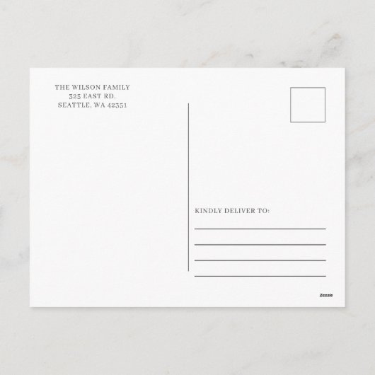 New Home Christmas Mailbox Moving Photo Feestdagenkaart (Achterkant)