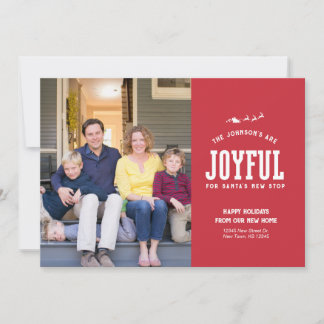 New Home Christmas Photo Card Moving Announcement Feestdagenkaart