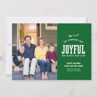 New Home Christmas Photo Card Moving Announcement Feestdagenkaart