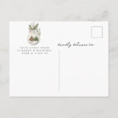 New Home Christmas Postcard Ornament Scene Aankondigingskaart (Achterkant)