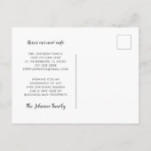 New Home Cute Bird Holly Berries Kerstbeweging Aankondigingskaart (Achterkant)