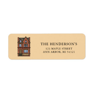 New Home Cute Buurhuis Etiket