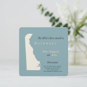 New Home Delaware Verhuisaankondiging Briefkaart (Staand voorkant)