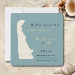 New Home Delaware Verhuisaankondiging Briefkaart