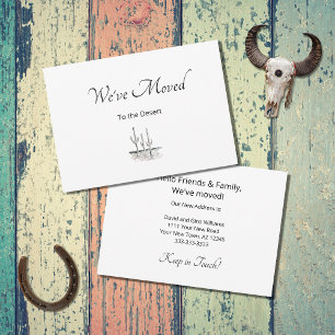 New Home Desert Cactus Moving Southwest Aankondiging